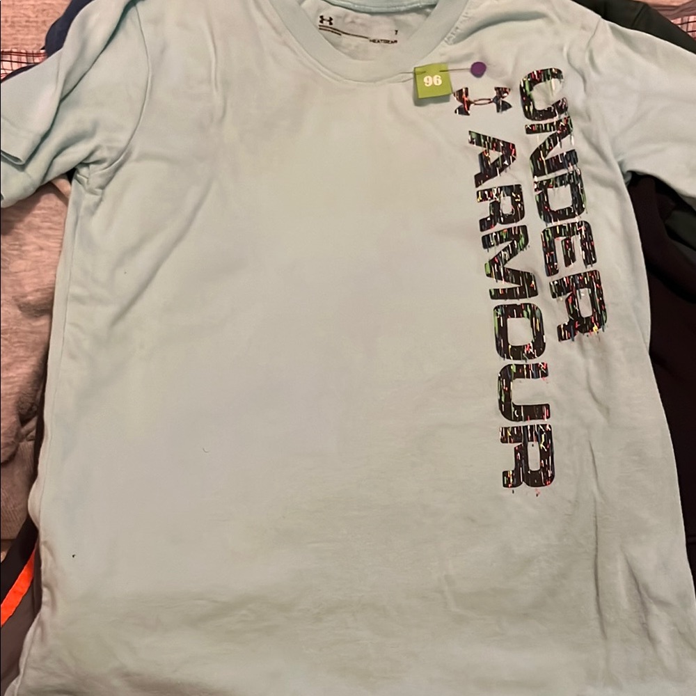 Under Armour Kids Aqua Short Sleeve Tee Size 7